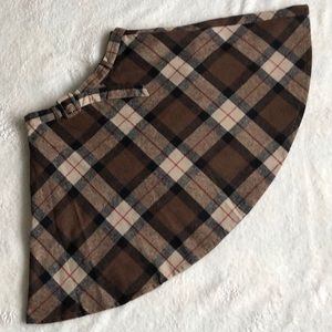 Tanming Plaid Tartan A-line Skirt w/pocket